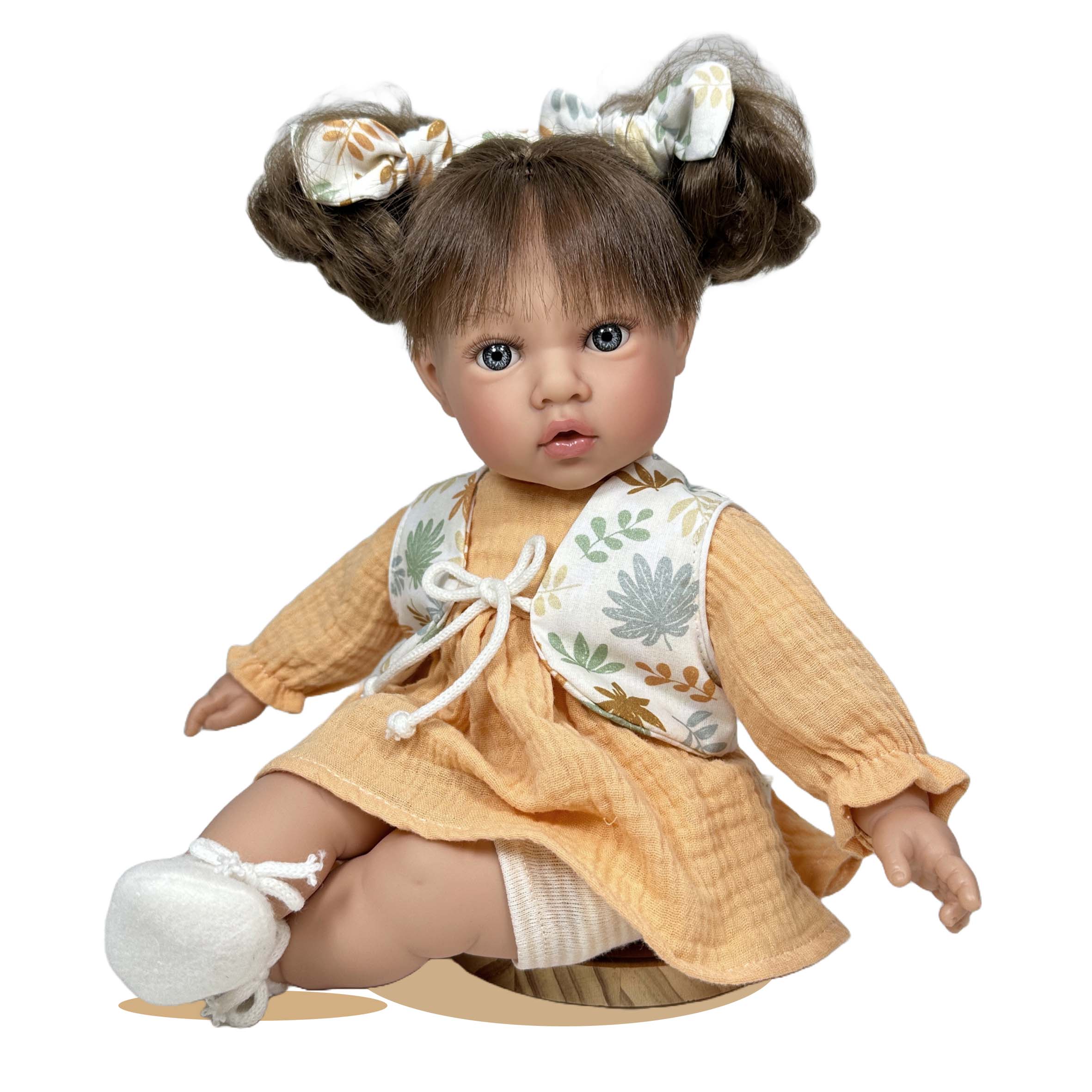 Nines Artesanals d'Onil Dolls BAMBOLA LITTLE SUSETTE CREMA: MOCHILA