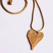 Bazou Lunga collana snake con cuore XL