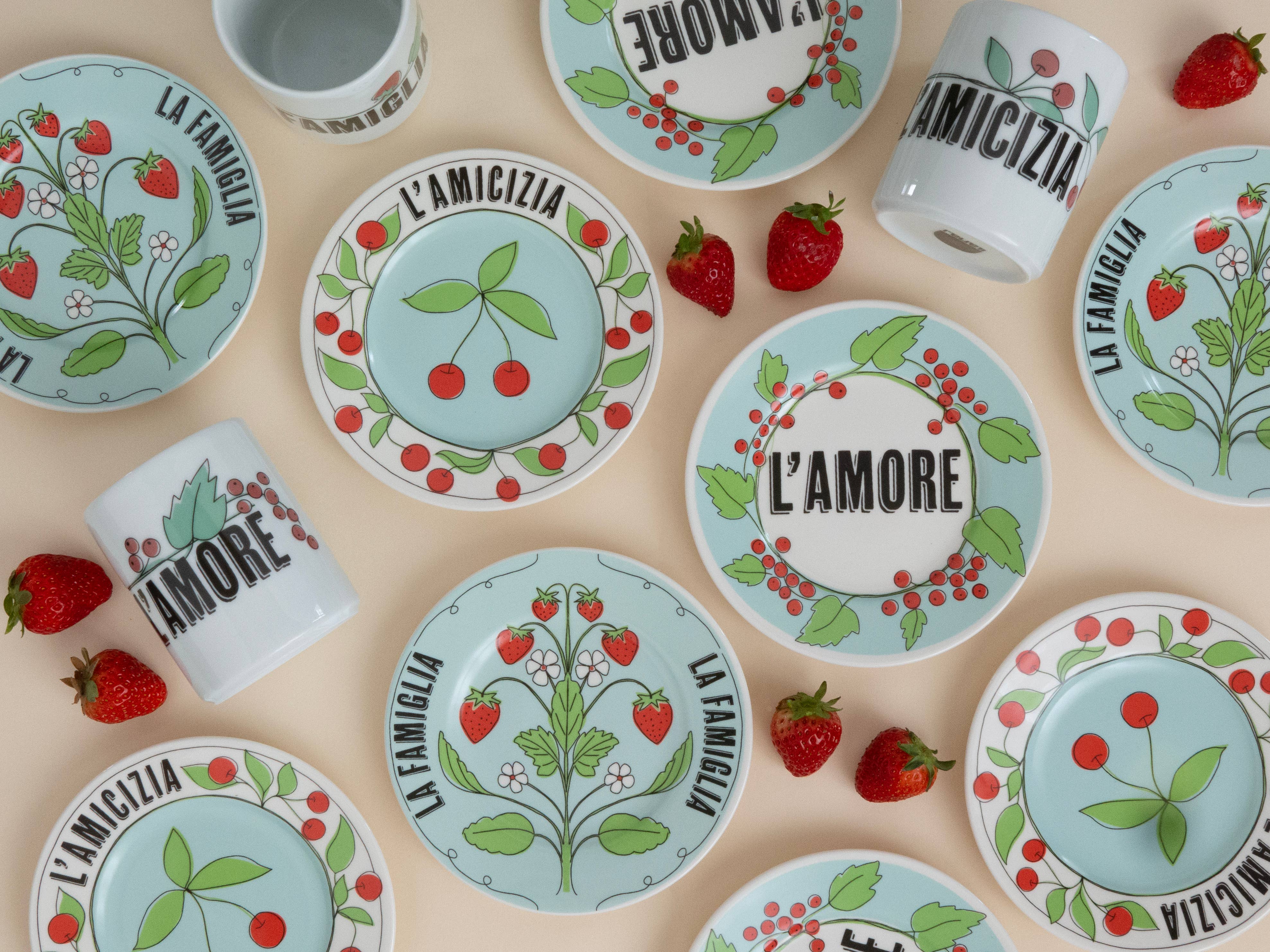 ilaria.i L'AMORE - Bicchiere in porcellana con scritta