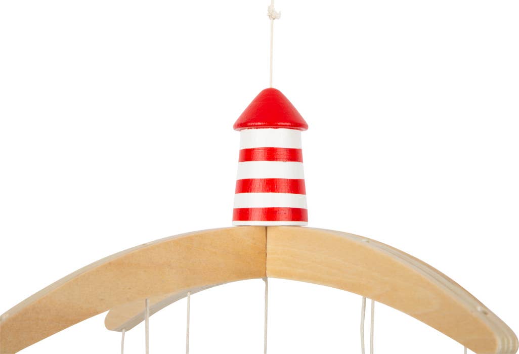Small foot Grande mobile marino in legno 3D con balena blu