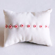 Bazou Cavigliera con fiore margherita - rosa/rossa