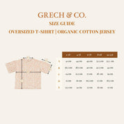 GRECH & CO T-shirt oversize | Jersey di cotone biologico - Floreale scandinavo
