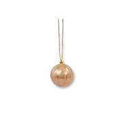 Kinta Cappuccio per pallina di Natale a righe con oro 3 cm: Bianco