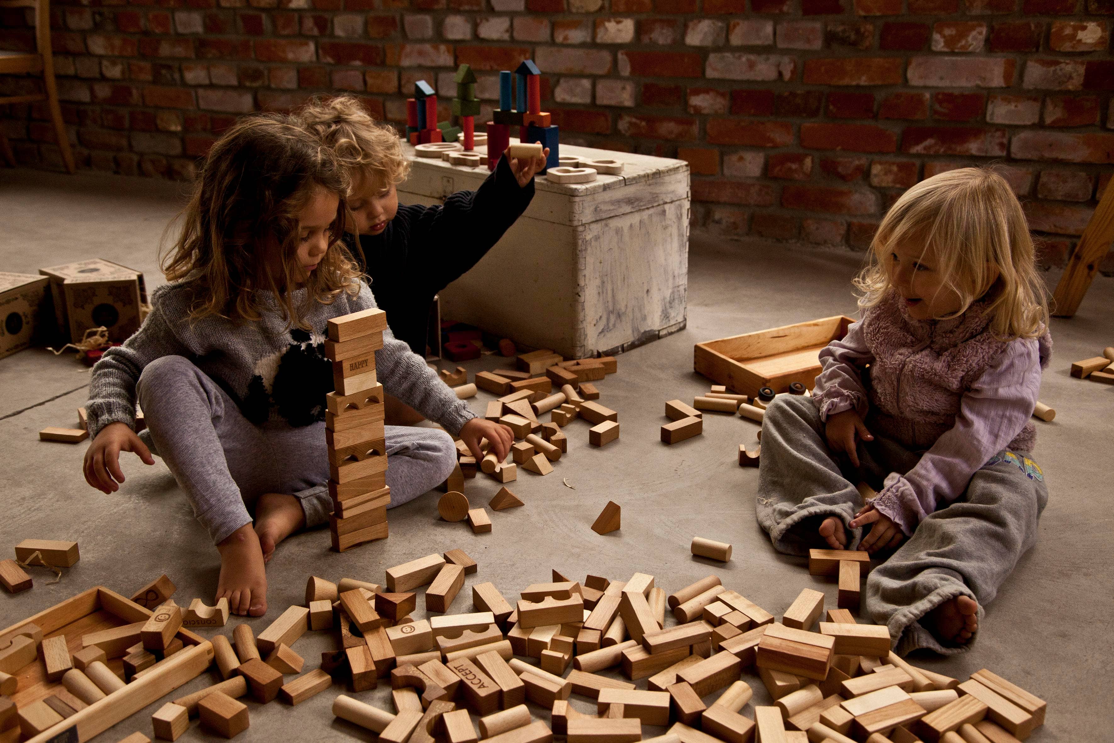 Wooden Story Sp. z o.o. Blocchi naturali in sacco XL - 50 pezzi