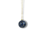 Kinta Pallina di Natale con cappellino a pois, finitura oro, 3 cm: Bianco