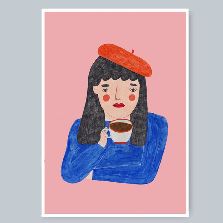 Daria Solak Illustrations Stampa FRENCH GIR