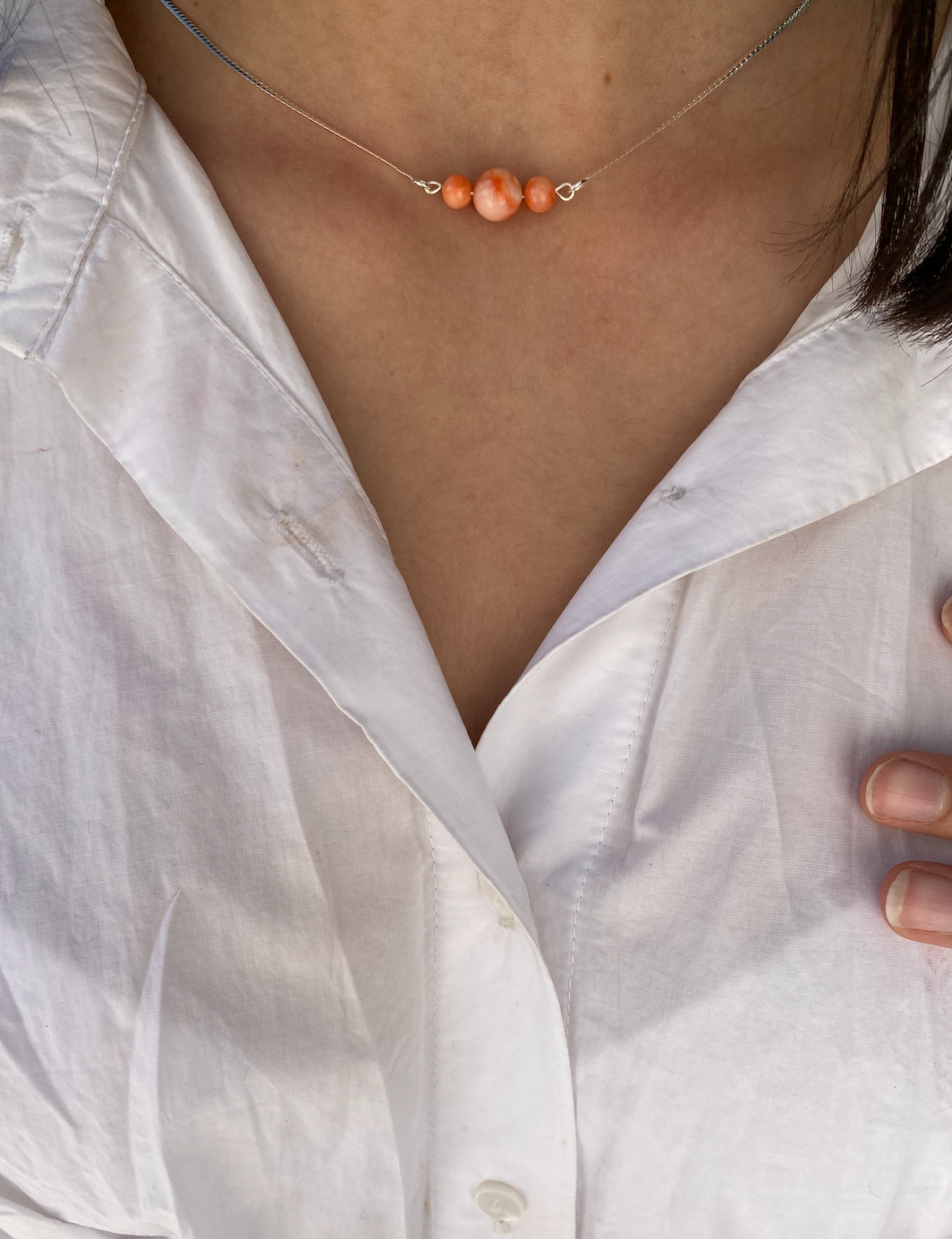 Iroquoise Collana in corallo e argento 925