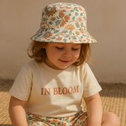 GRECH & CO Cappello a secchiello reversibile | Cotone biologico - In fiore