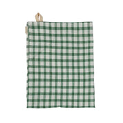 Bonheur du Jour Strofinaccio - Quadri Ecru Verde