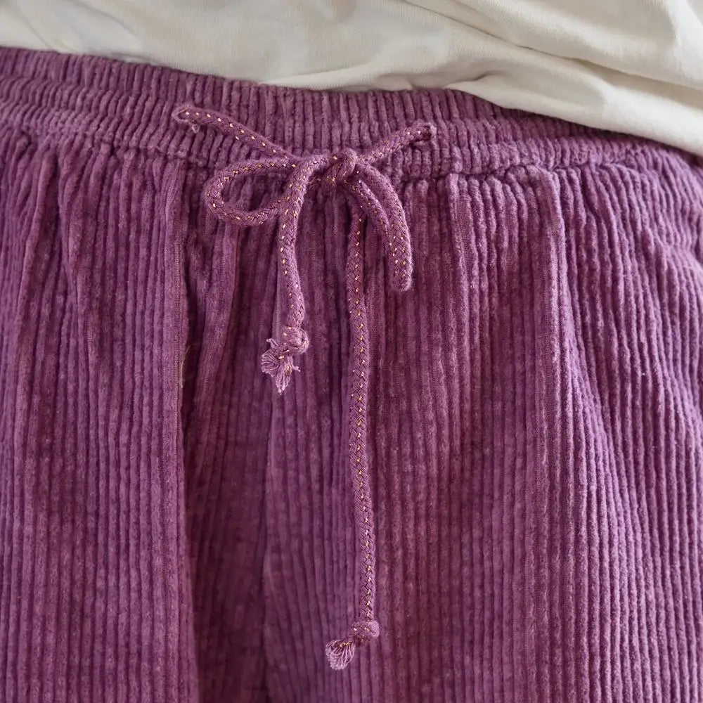 Bonheur du Jour Pantaloni da donna in velluto - Viola