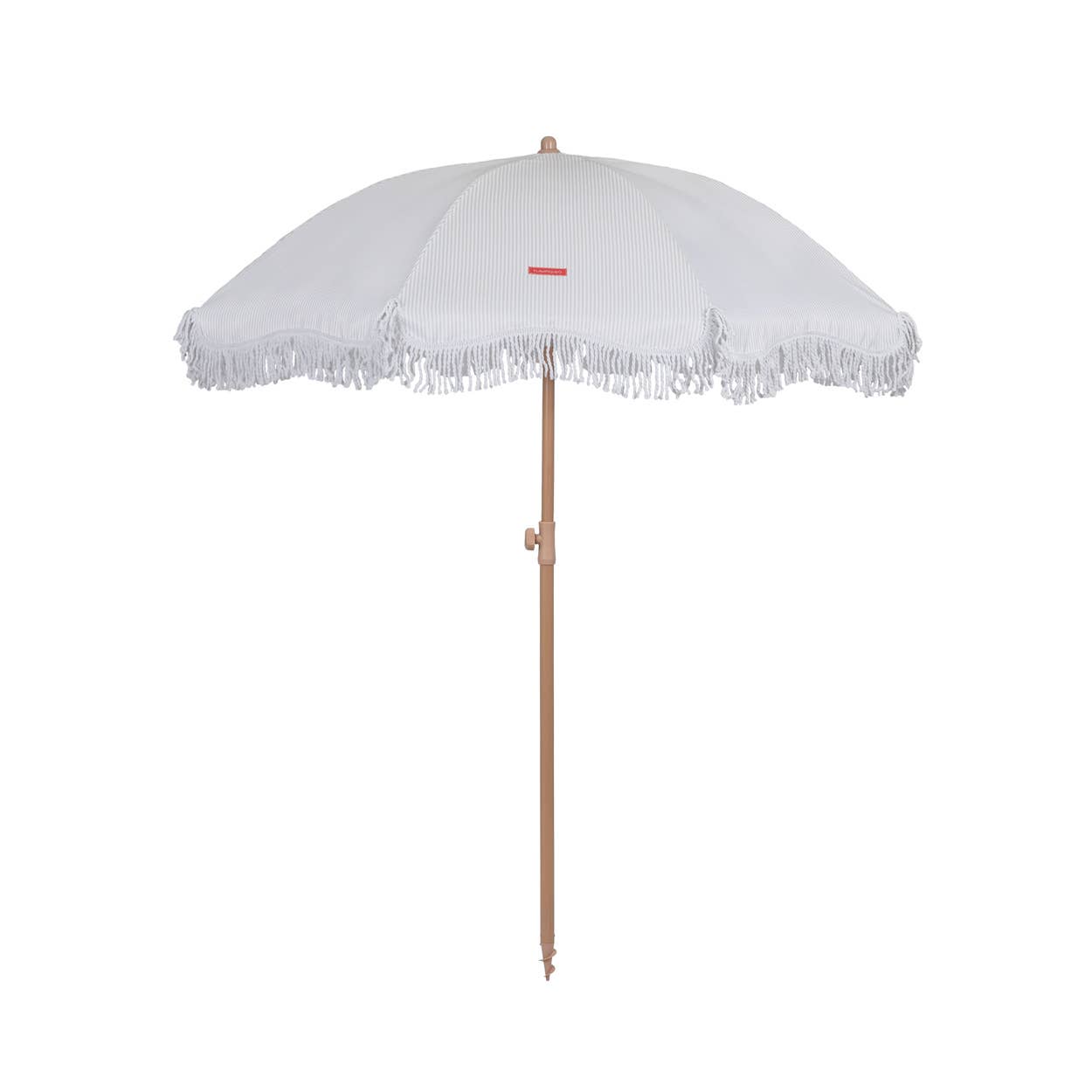 Flamingueo Ombrello beige a righe bianche