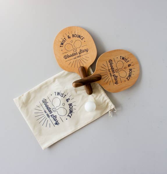 Wooden Story Sp. z o.o. Twist & bounce - racchette da ping pong (2 pz): 2 pezzi