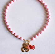 Bazou Collana di perline Miyuki con ciondoli - rosa chiaro/r
