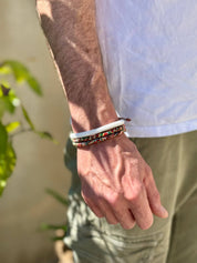 MAISON KIZO Braccialetto tibetano intrecciato - modello sottile