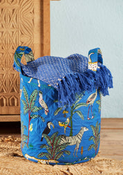 Namaste Borsa per biancheria con stampa jungle: Blu (BL)