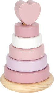 small foot Torre impilabile rosa | Giochi di impilamento | Gioco in legno