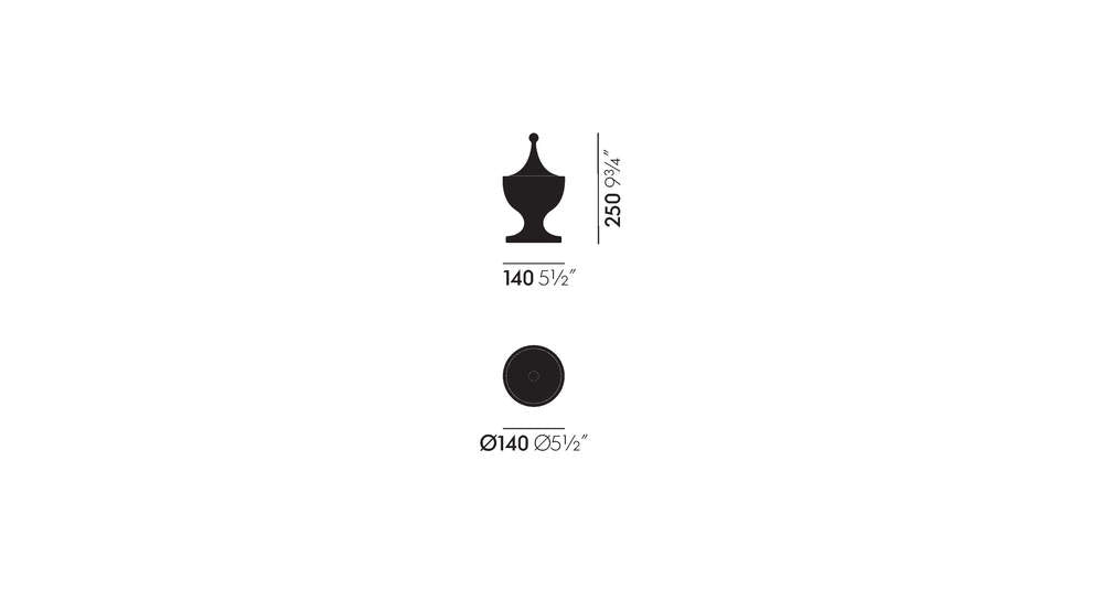 VITRA Contenitore in ceramica No. 2 Melanzana scura