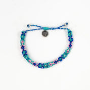 Pineapple Island Braccialetto Intrecciato Leme Surf: Blu e Rosa