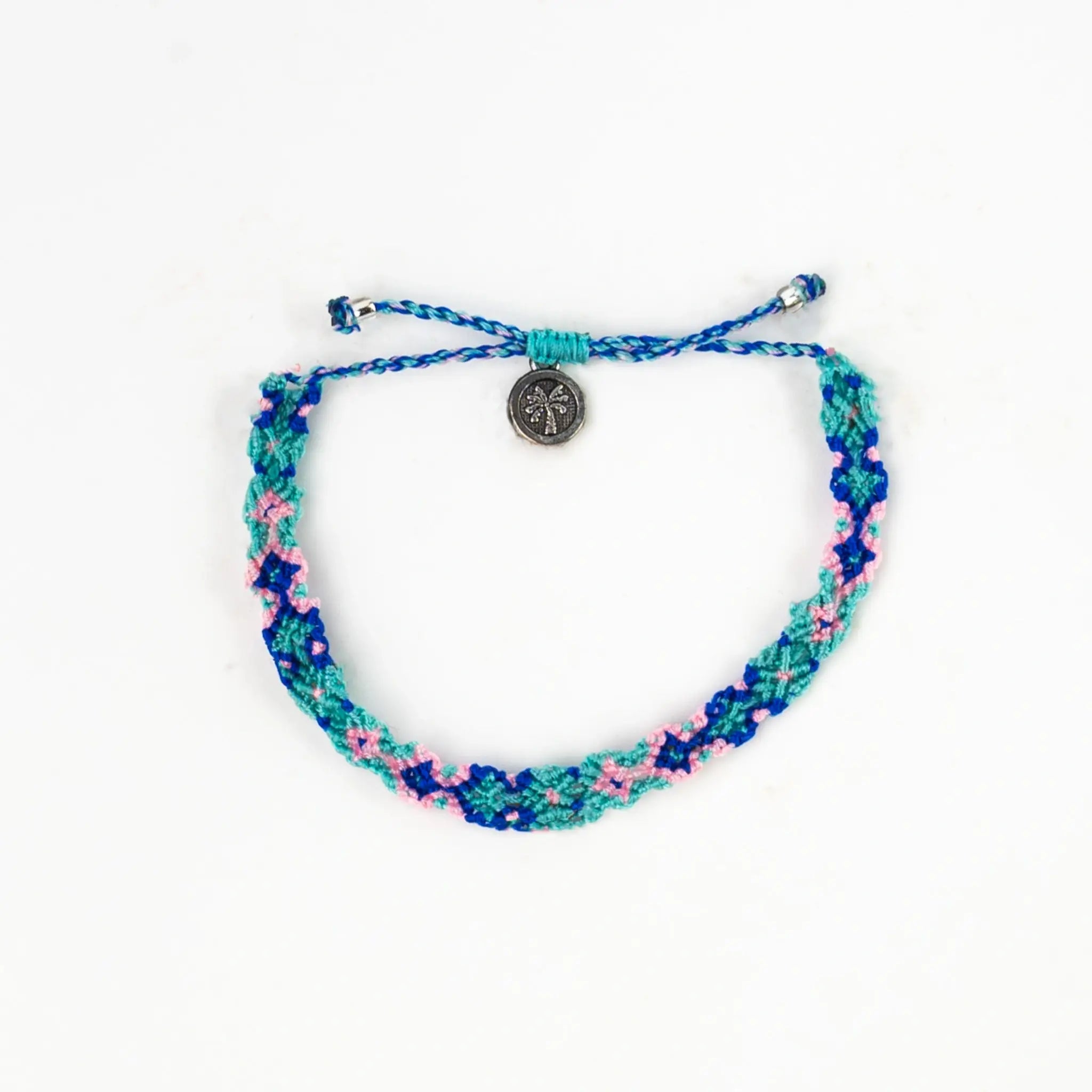 Pineapple Island Braccialetto Intrecciato Leme Surf: Blu e Rosa