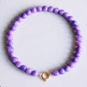Bazou Collana con perline di pietra naturale XL - viola