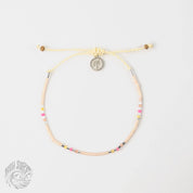 Pineapple Island Cavigliera con perline Nusa Dainty, cavigliera da spiaggia di Koh Surf: Bianco & Oro