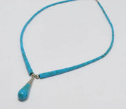 Iroquoise Collana con perle e pietre turchesi nativi americani