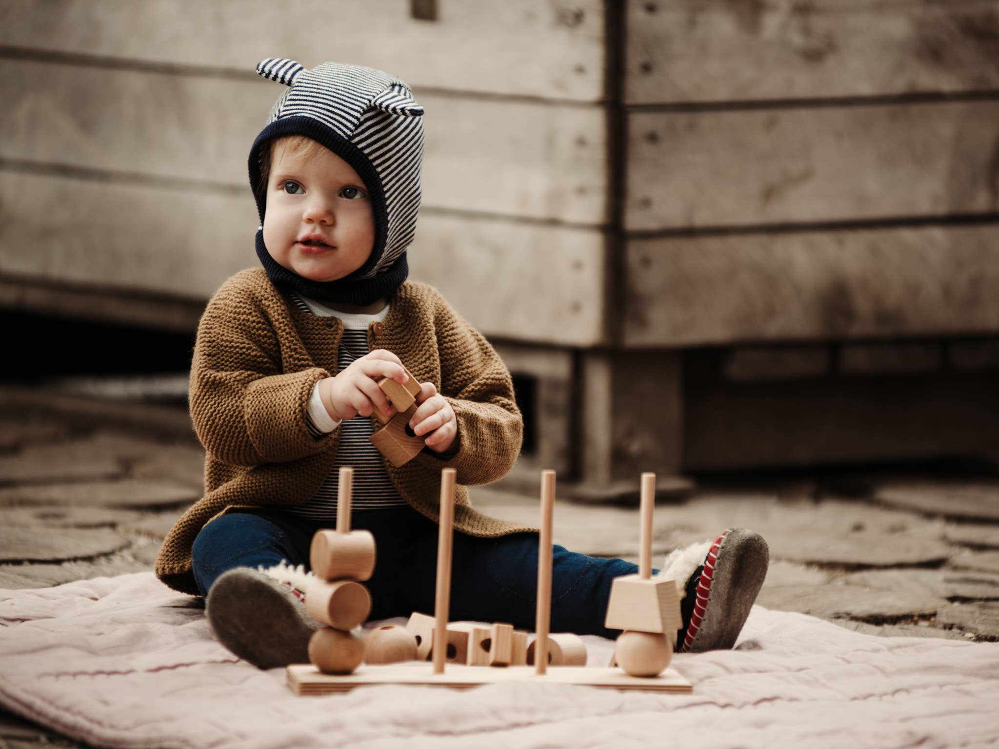 Wooden Story Sp. z o.o. Giocattolo impilabile naturale XL - montessori