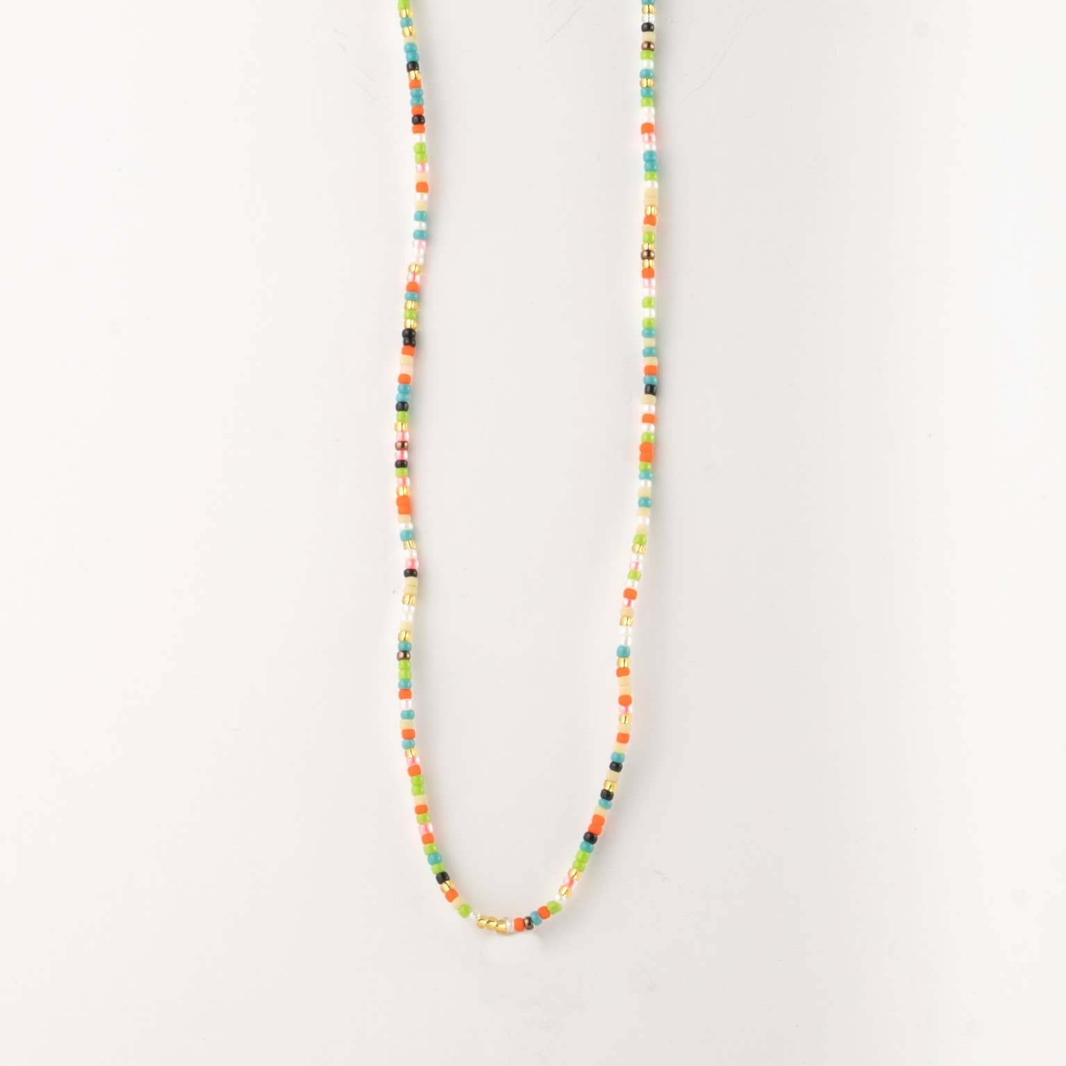 Pineapple Island Collana Girocollo Alila con Perline Delicate: Arancia