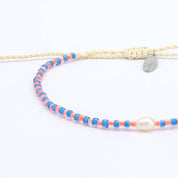 Pineapple Island Braccialetto Delicato con Perline Mutiara: Rosa e Blu