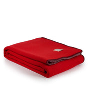 MoST - J. Vercoulen Coperta da letto in lana merino CHICCO - singola - rosso e rosa