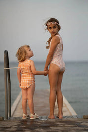 GRECH & CO Costume intero Sweetheart 1 pezzo | UPF + Riciclato - Prato al tramonto