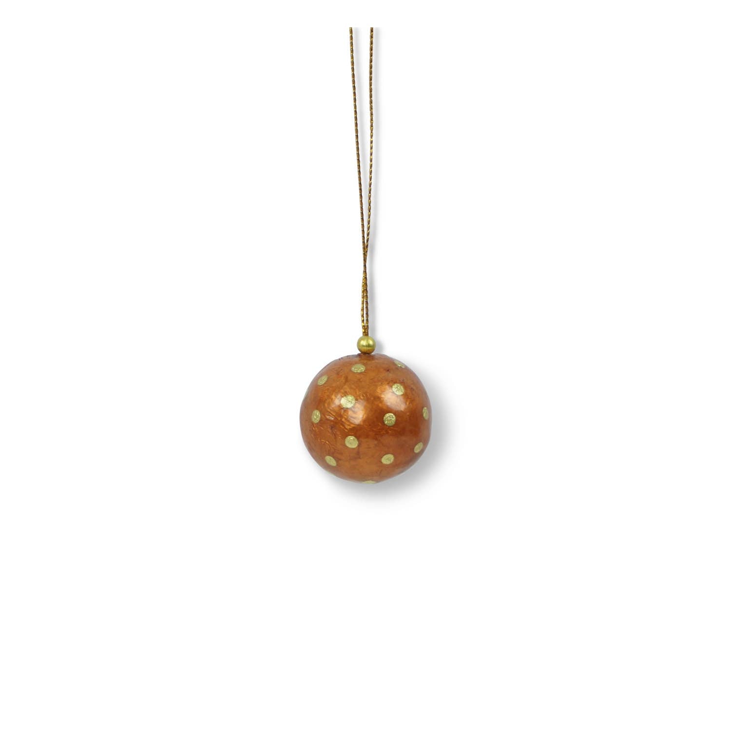 Kinta Pallina di Natale con cappellino a pois, finitura oro, 3 cm: Magenta