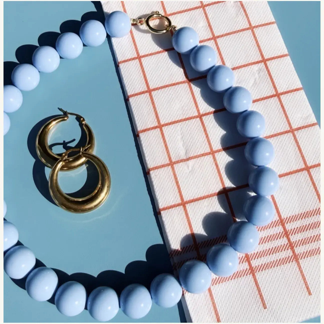 Bazou Collana di perline XXL - azzurro chiaro