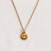 Bazou Catena sottile in acciaio inossidabile con smiley - oro