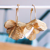 Bazou Orecchini eleganti con foglie floreali delicate