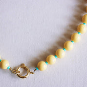 Bazou Collana con perline Miyuki - giallo/menta