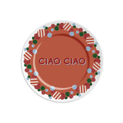 ilaria.i CIAO CIAO - Piatto in porcellana con scritta, made in Italy