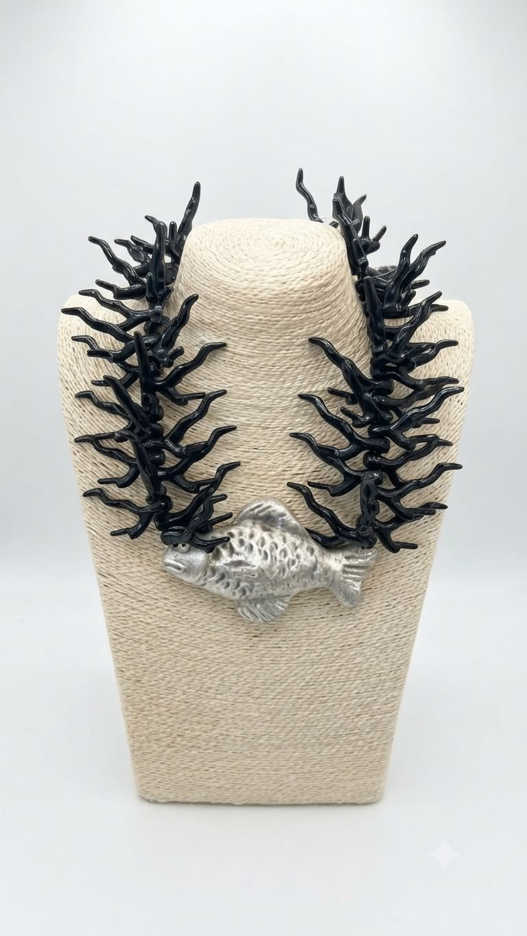 PAOLASARIBAS - Collana Corallo NERO