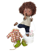 Nines Artesanals d'Onil Dolls Bambola Pippo Mulato per Animali Domestici: NORMALE