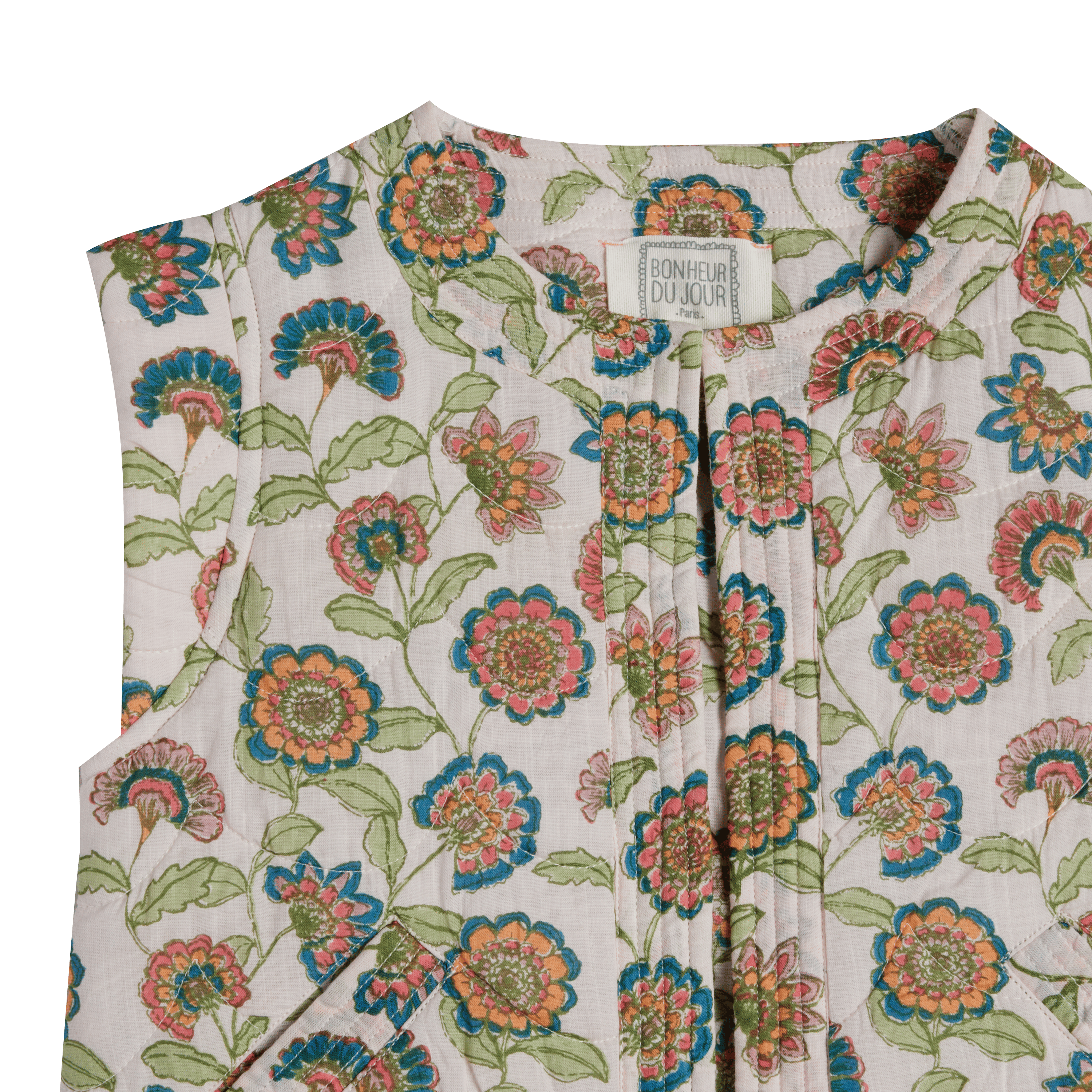 Bonheur du Jour Gilet senza maniche Cherry - Rugiada/blu