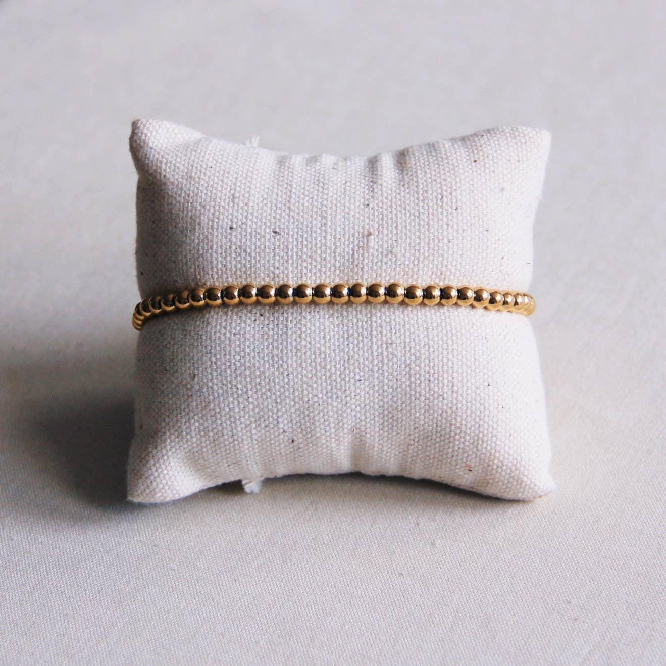 Bazou Bracciale in Acciaio con Perline - Oro