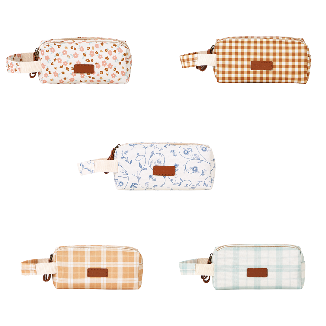 GRECH  & CO Astuccio a Due Scomparti | Lille Cottage Club: Sienna a quadretti