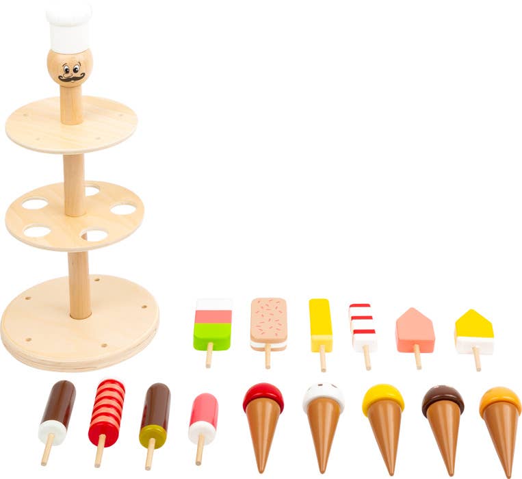 Small foot Stand per gelati Luigi in legno massello