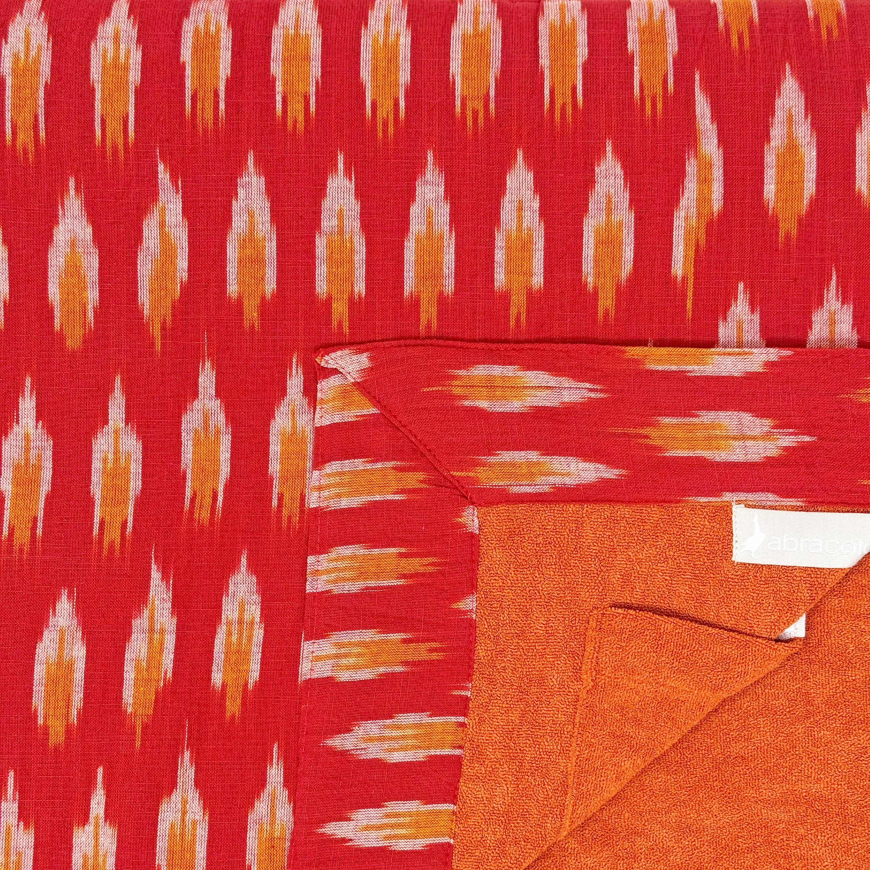 ABRACOLORS Telo pareo ikat rosso