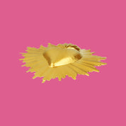 PINK PAMPAS Cuore ex voto messicano artigianale in metallo dorato
