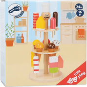 Small foot Stand per gelati Luigi in legno massello