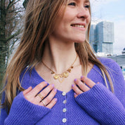 Bazou Collana con ciondoli 'HEARTS' — oro