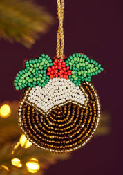 Namaste Decorazione con Perline a Forma di Pudding di Natale