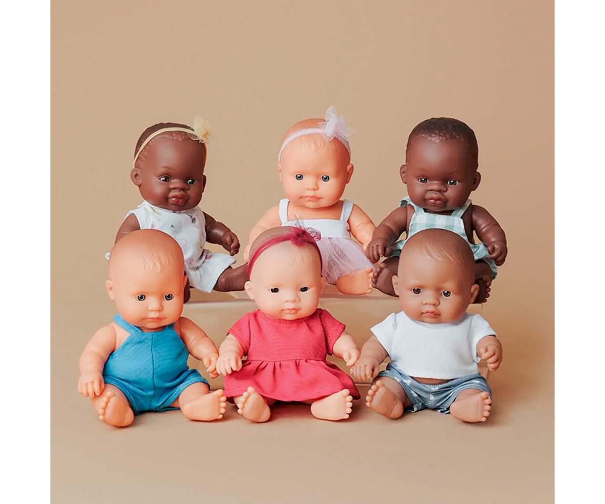 Miniland Bambola Baby Caucasica 21 cm