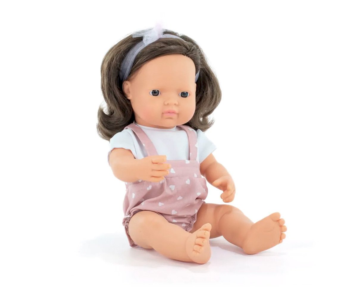 Miniland Bambola Caucasica Castana 38cm